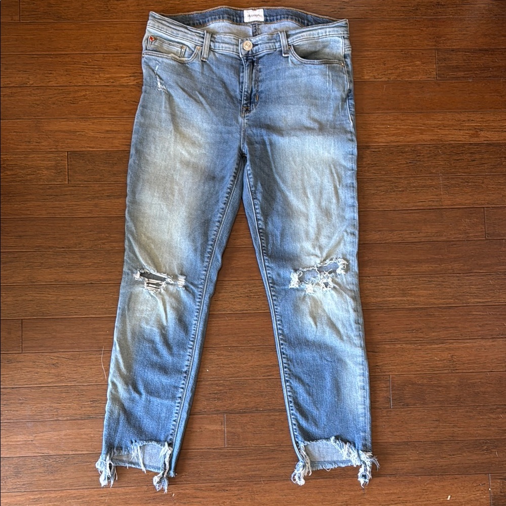 Hudson Jeans Blue Cropped Ankle Denim